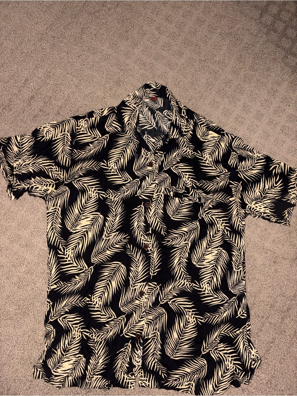 Men’s Tropical/Leaves Button-Up Shirt Souvenir Tourism Shirt
